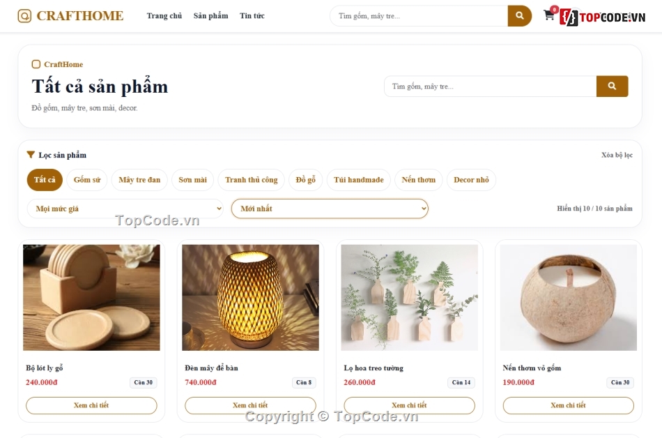 công nghệ web,web công nghệ,web bán đồ thủ công mỹ nghệ